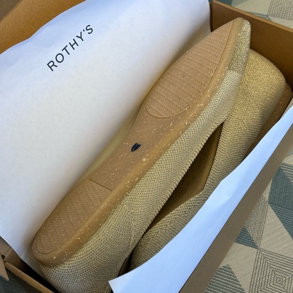 Rothy's Cream and Blue Women's Flats - Picture 4 of 5